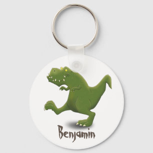Lönsam t rex-illustration av dinosauritecknad nyckelring