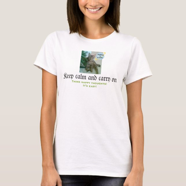 Lönsam T-shirt (Behållans lugn och fortsätt) (Framsida)