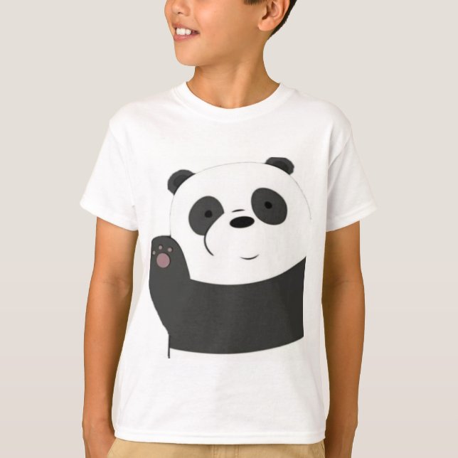 Lönsam T-shirt för pojkar och barn PANDA (Framsida)