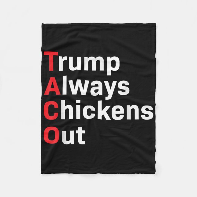 Lönsam Taco Trump Chickens Ut Fleecefilt (Framsidan)