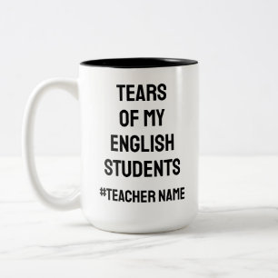 Lönsam Tårar på Mitt Studenter Engelsk lärare Två-Tonad Mugg