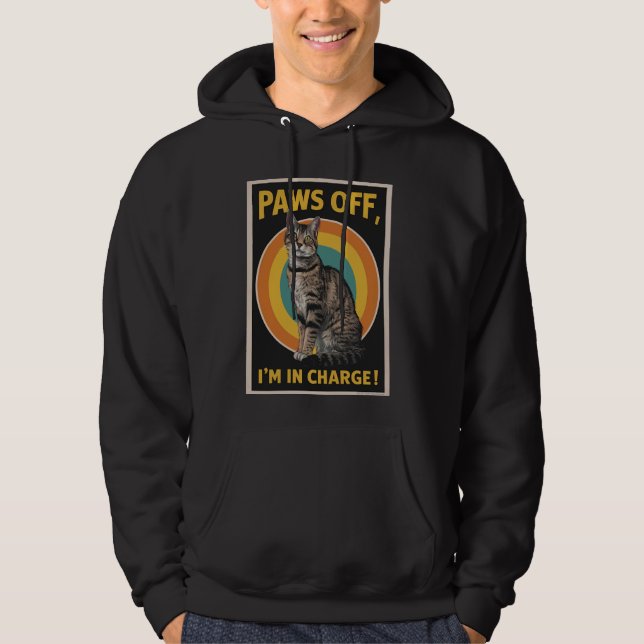 Lönsam Tassar av kattdesign Jag är laddad bengalka Hoodie (Framsida)