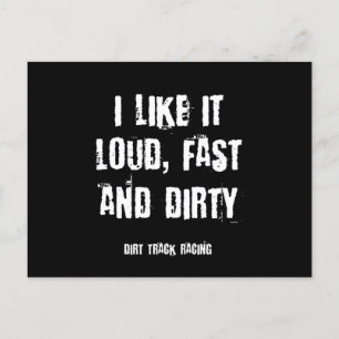 Lönsam Tävla Offert Loud Fast och Dirt Track Vykort