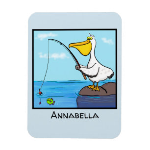Lönsam tecknad av pelican magnet