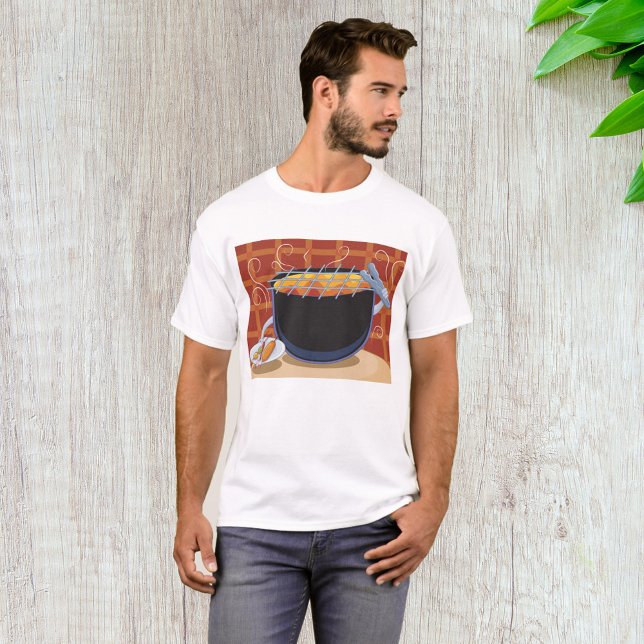 Lönsam Tecknad BBQ Grill med Tongs och Skewers T Shirt (Skapare uppladdad)