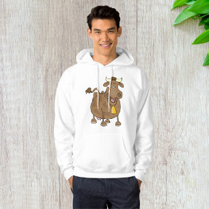 Lönsam Tecknad Brun Cow med Bell Farm Animal Hoodie