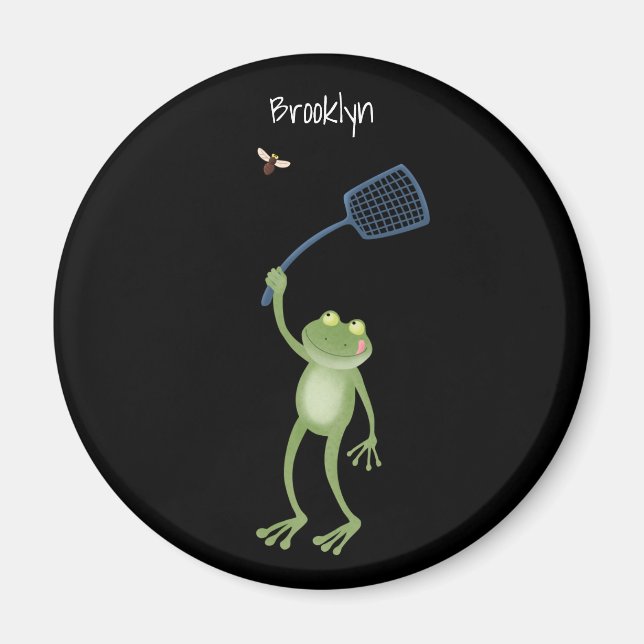 Lönsam tecknad för grönt-groda-svällning magnet (Framsidan)