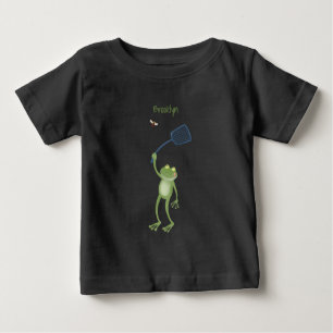 Lönsam tecknad för grönt-groda-svällning t shirt