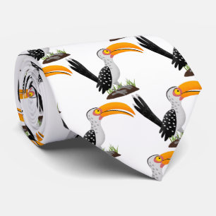 Lönsam tecknad för gult av hornbill safari slips