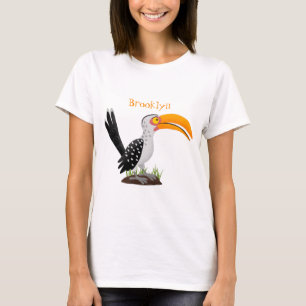 Lönsam tecknad för gult av hornbill safari t shirt