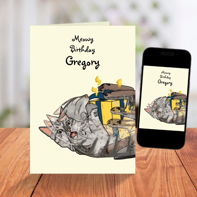 Lönsam Tecknad för kattåtgärd: Destroys Gift Birth Kort (Skapare uppladdad)
