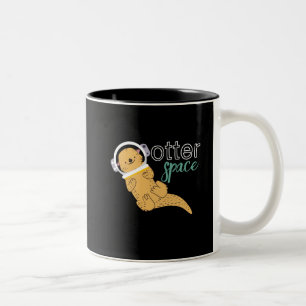 Lönsam Tecknad Humor Otter Space Två-Tonad Mugg
