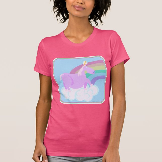 Lönsam Tecknad Knubbig Unicorn Tee (Framsida)