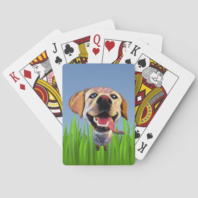 Lönsam Tecknad Labrador Retriever Card-dek Casinokort (Baksidan)
