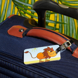 Lönsam Tecknad Lejon i Sol Safari Animal Bagagebricka