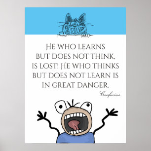Lönsam Tecknad och kattutbildning Poster