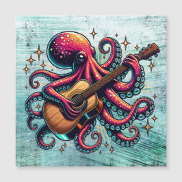 Lönsam Tecknad Octopus spelar Guitar