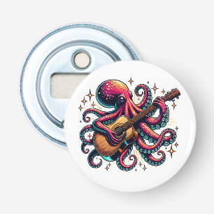 Lönsam Tecknad Octopus spelar Guitar Flasköppnare