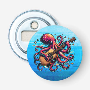 Lönsam Tecknad Octopus spelar Guitar Flasköppnare