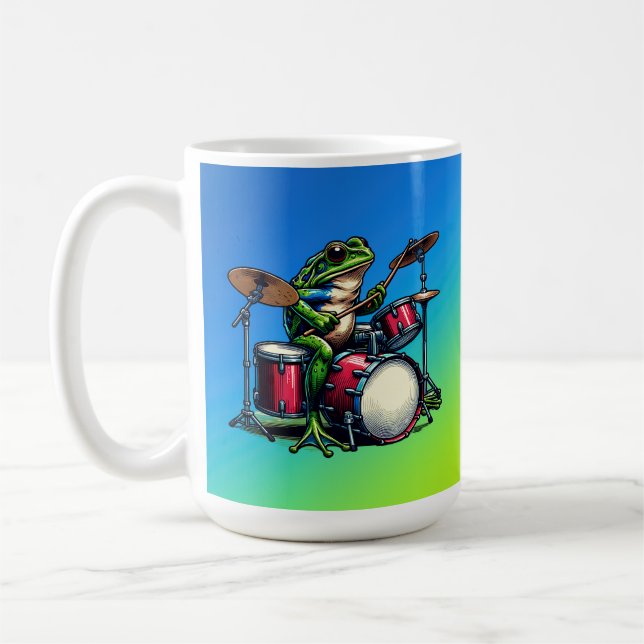 Lönsam Tecknad Octopus spelar Guitar Kaffemugg (Vänster)