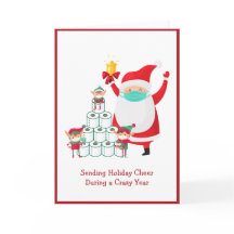 Lönsam Tecknad Santa med mask | Jul | Covid