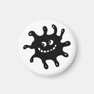 Lönsam Tecknad Smiling Black & White Germ Magnet
