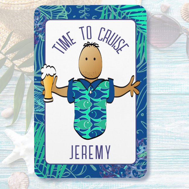 Lönsam Tecknad Vacation for Him Cruise Cabin Door Magnet (Skapare uppladdad)