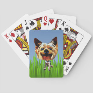 Lönsam Tecknad Yorkshire Terrier Deck of Cards Casinokort