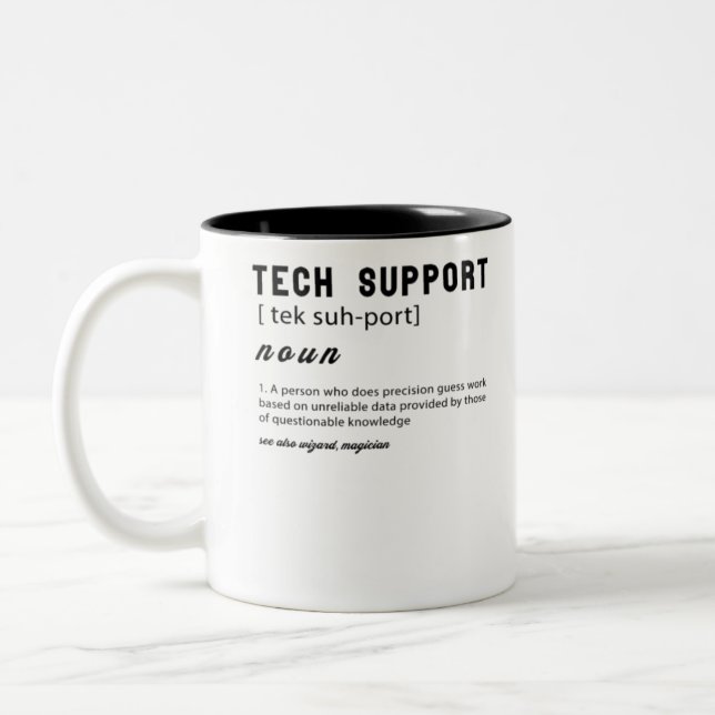 Lönsam teknisk supportdefinition T-shirt Två-Tonad Mugg (Vänster)