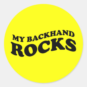 Lönsam tennis Sticker Gift: Min backhand sten Runt Klistermärke