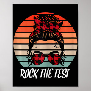 Lönsam testdag Sten provningsdagen för solnedgång Poster