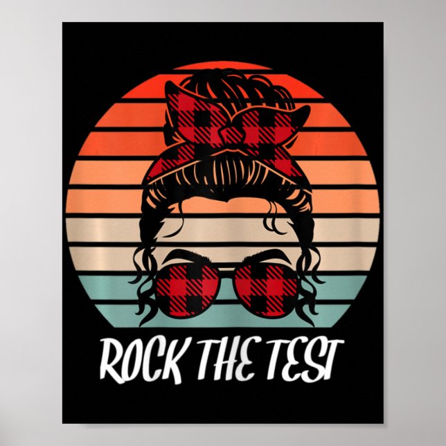 Lönsam testdag Sten provningsdagen för solnedgång Poster (Framsidan)