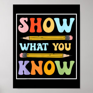 Lönsam testdag Visa vad du vet Motivational Stu Poster