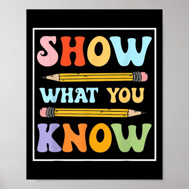 Lönsam testdag Visa vad du vet Motivational Stu Poster (Framsidan)