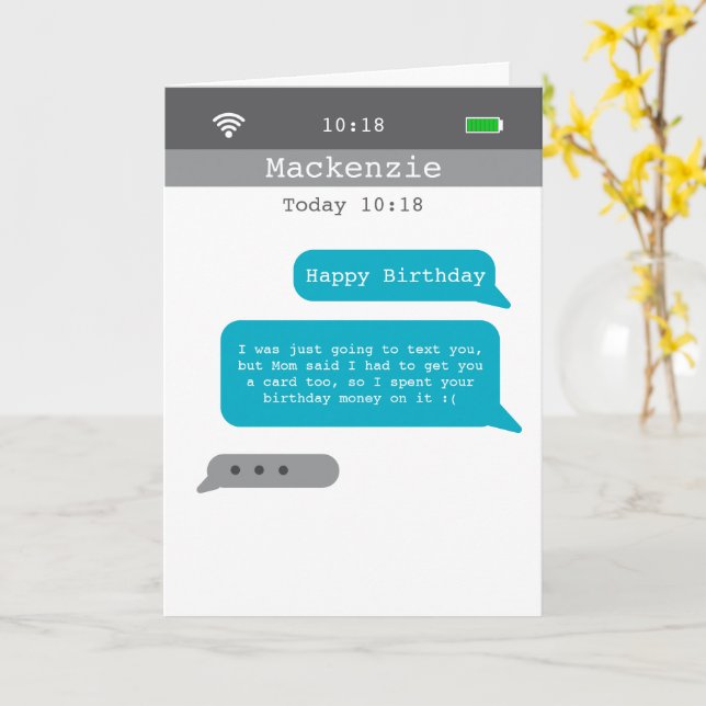 Lönsam text födelsedag Humor Kort (Gul blomma)