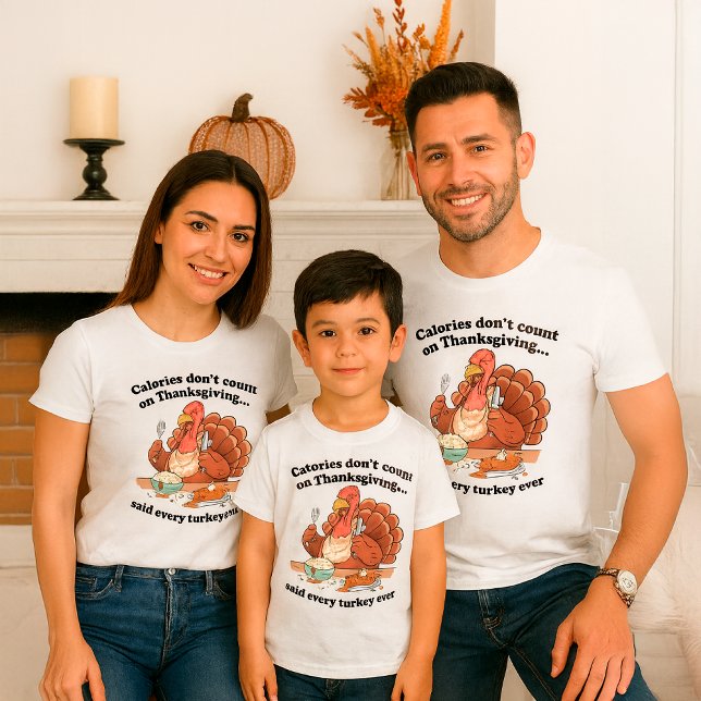 Lönsam Thanksgiving citattalorier Räkna inte T Shirt (Skapare uppladdad)