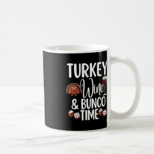 Lönsam Thanksgiving Fall Humor Turkiet Vin och Bun Kaffemugg