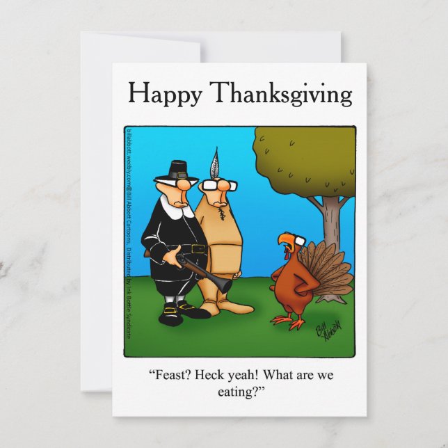 Lönsam Thanksgiving "Feast Heck Ja"-inbjudan Inbjudningar (Framsida)