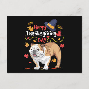 Lönsam Thanksgiving-gåvor för engelska Bulldog Helg Vykort