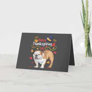 Lönsam Thanksgiving-gåvor för engelska Bulldog Helgkort