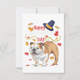 Lönsam Thanksgiving-gåvor för engelska Bulldog OSA Kort