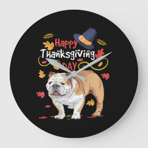 Lönsam Thanksgiving-gåvor för engelska Bulldog Stor Klocka