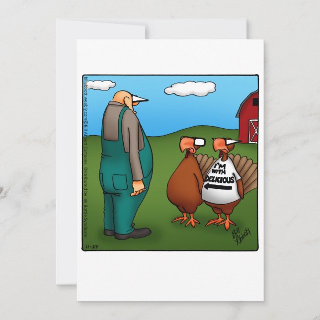 Lönsam Thanksgiving Humor Helgdag Card Julkort (Framsida)