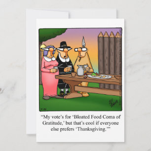 Lönsam Thanksgiving Humor Helgdag Card Julkort