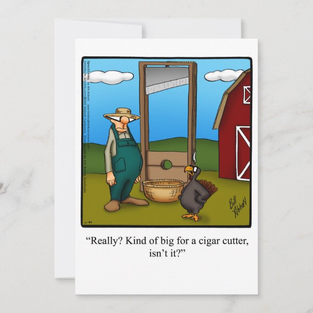 Lönsam Thanksgiving Humor Helgdag Card Julkort (Framsida)