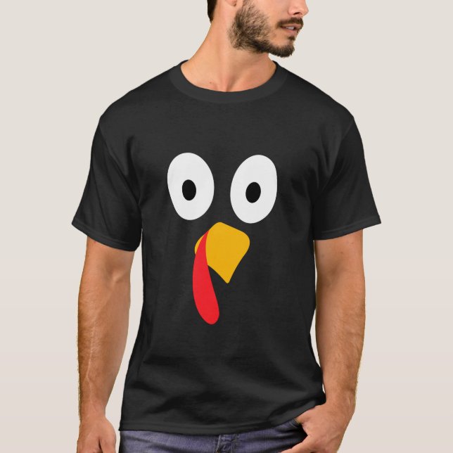 Lönsam Thanksgiving i Turkiet, Ansikte Costume Har T Shirt (Framsida)