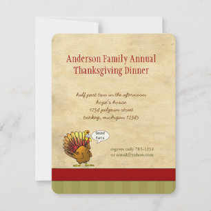 Lönsam Thanksgiving Inbjudan till middagen