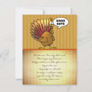 Lönsam Thanksgiving Inbjudan till middagen