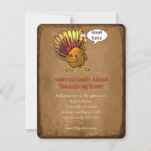 Lönsam Thanksgiving Inbjudan till middagen