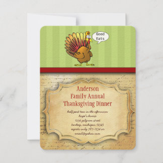 Lönsam Thanksgiving Inbjudan till middagen